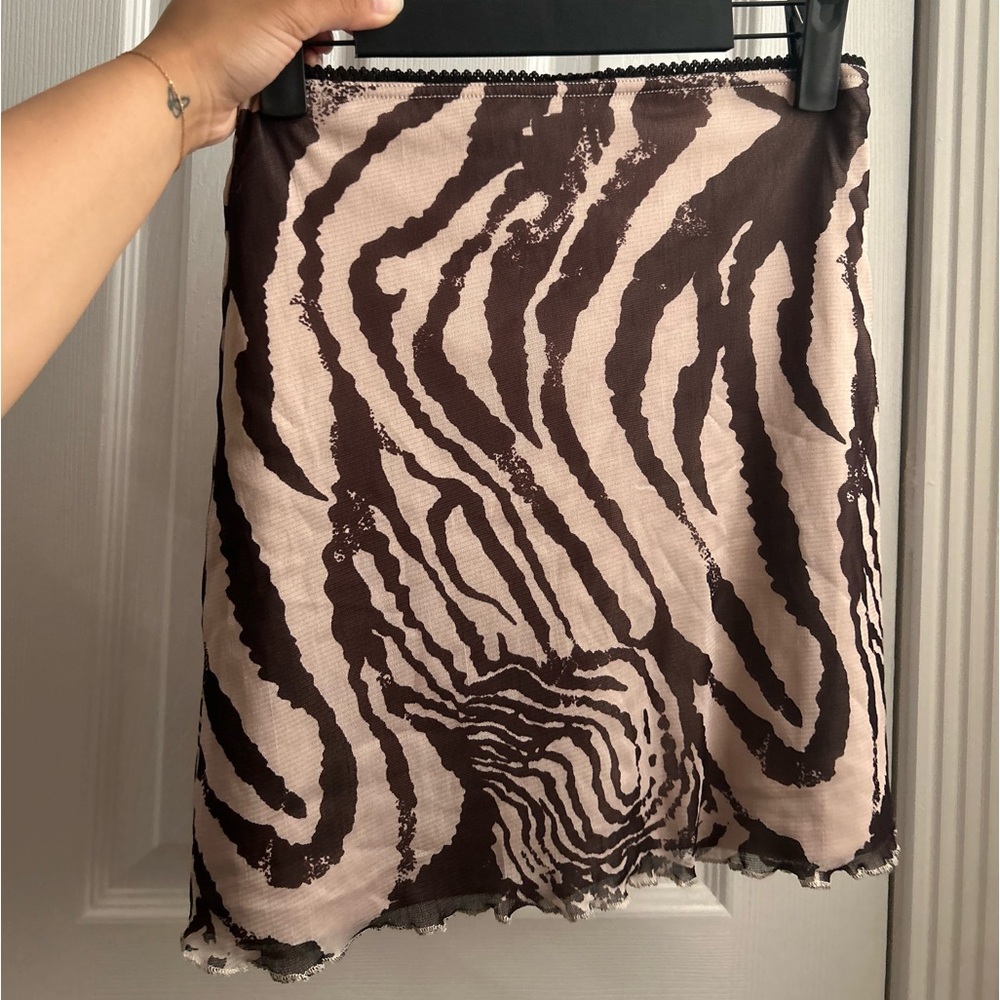Zebra Print Mini Skirt